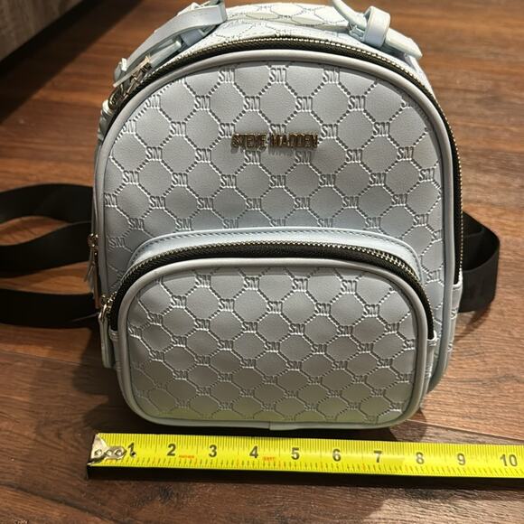 Steve Madden NWT Sky BBLogo Backpack w/front zip pocket and adjustable straps. main image 8